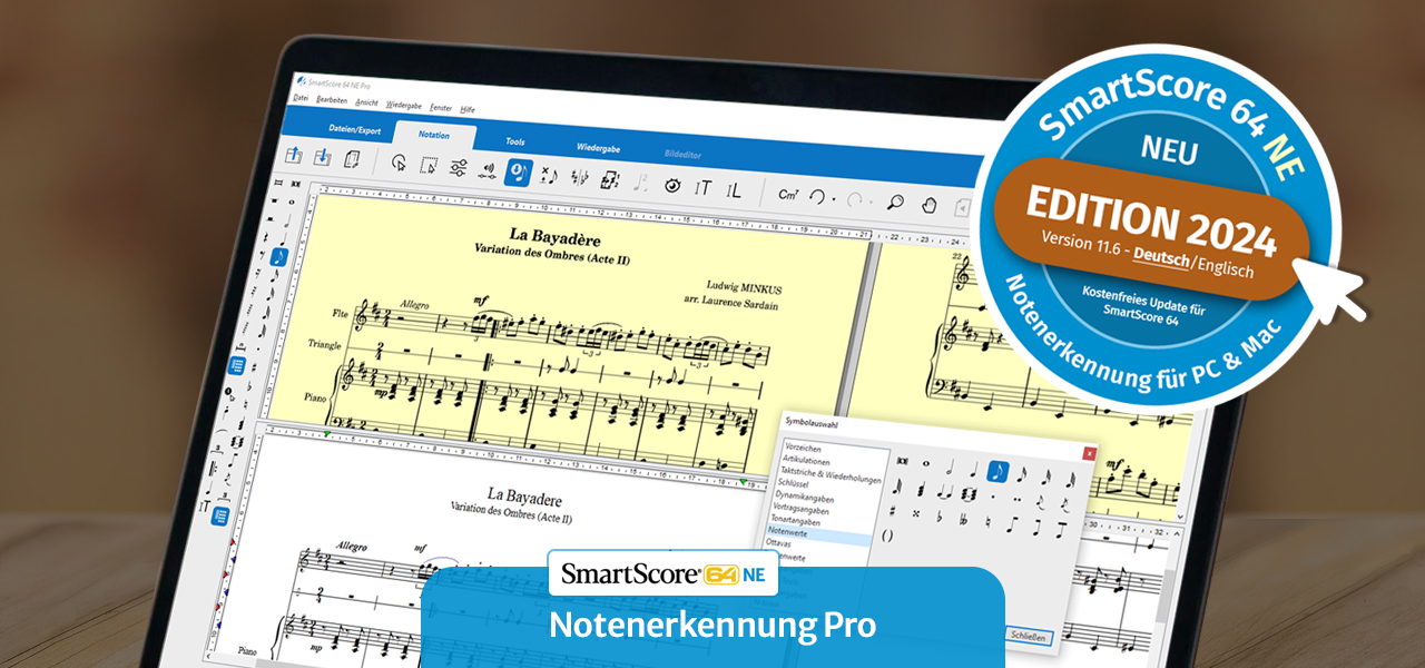 SmartScore 64 NE: Notenerkennung für PC und Mac